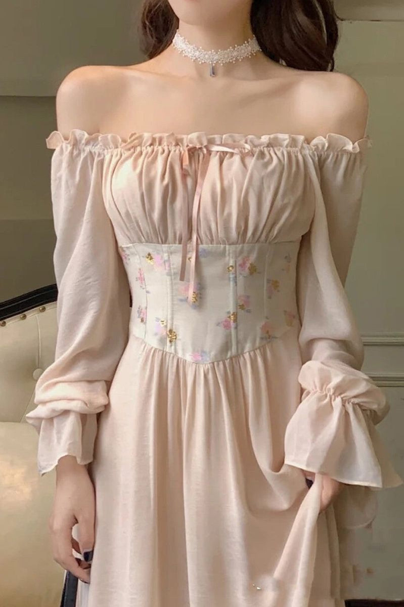 Ruffled A-Line Boho Dress  Buy Fairycore Clothing Online – Moon and Cottage