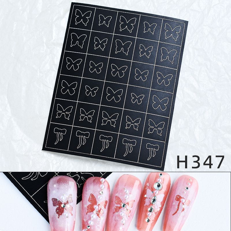 French Manicure Tips Nail Stickers Guide Decals