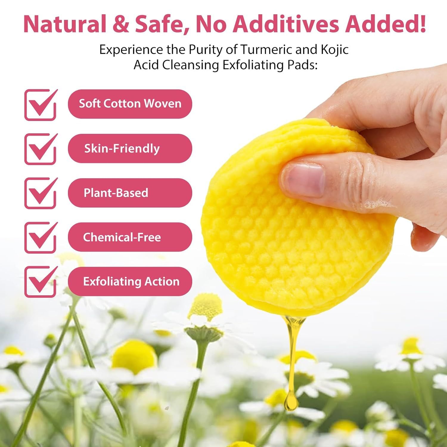 Kojic Acid Turmeric Cleansing Pads For Dark Spots