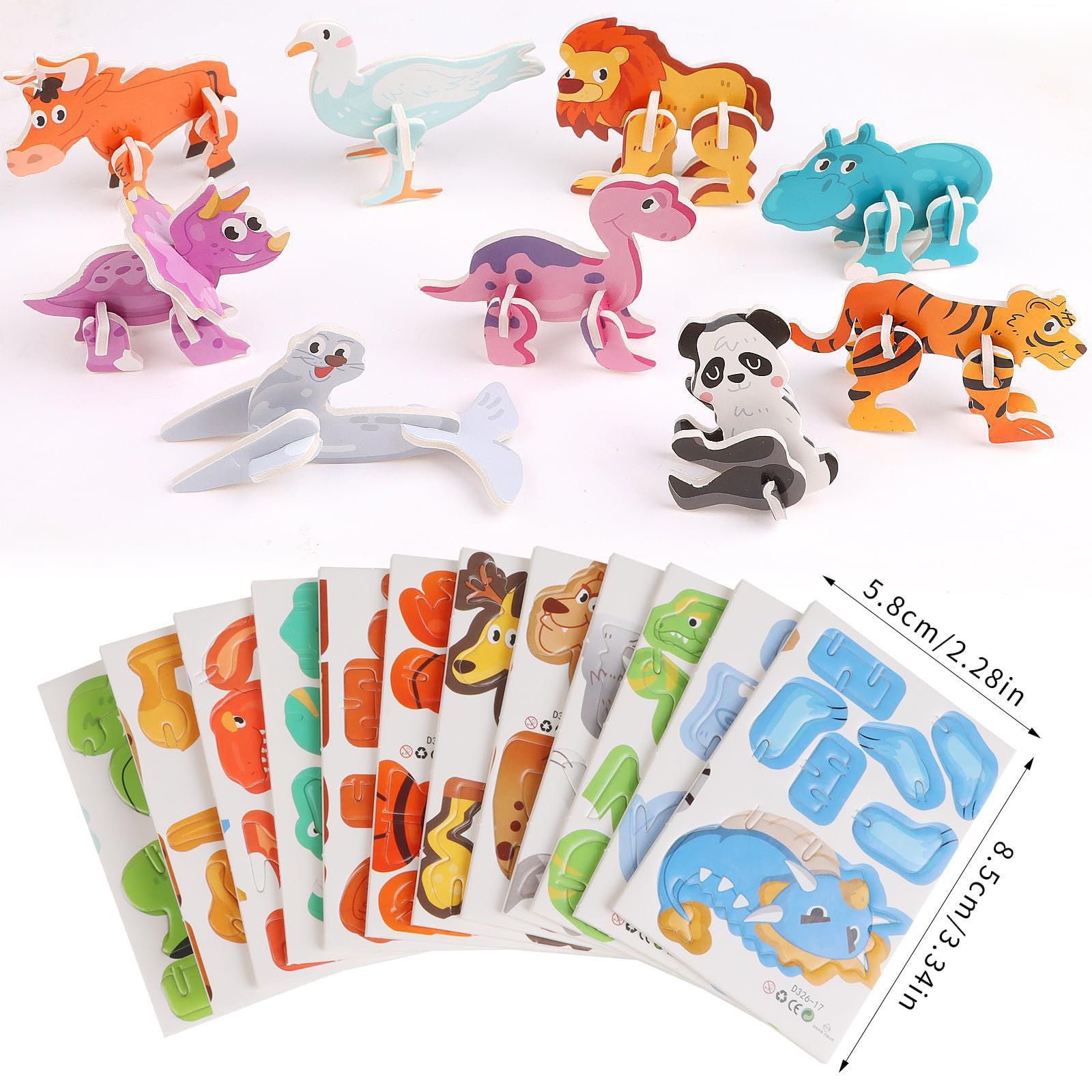 30PCS 3d Mini Cantoon Puzzles For Kids Party Favors