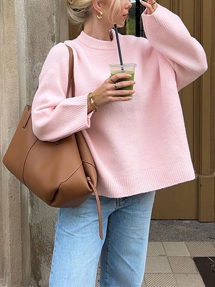 Oversized Soft Luni Knit Sweater For Women