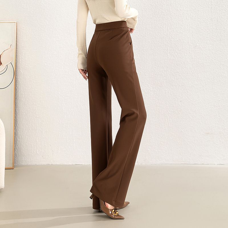 Casual Slimming Ribbed Wide Straight Leg Pants – sunifty