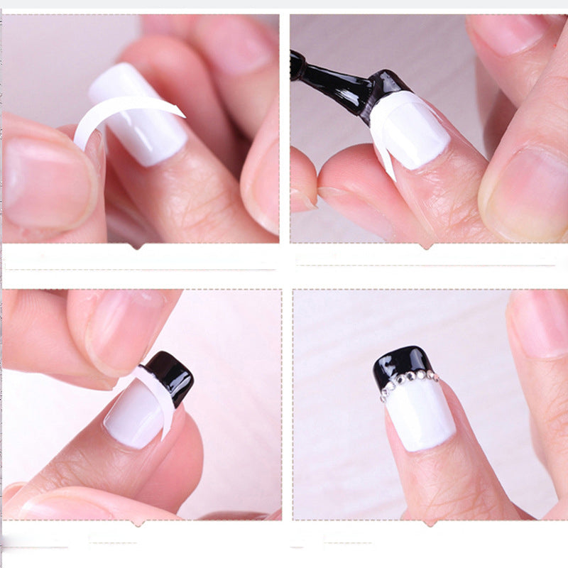 French Manicure Tips Nail Stickers Guide Decals