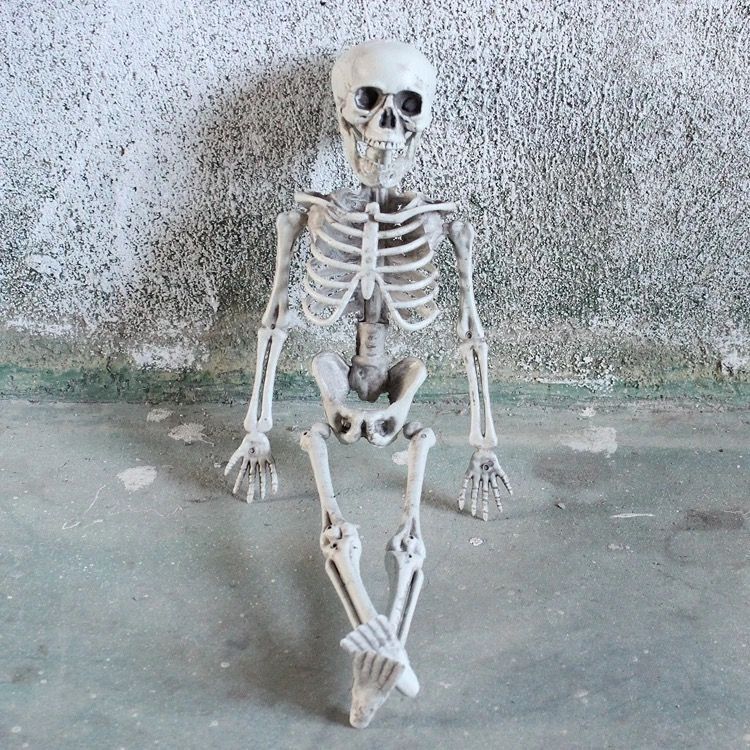 Halloween Posable Skeleton Prop 5ft Funny Giant Yard Skull Decor