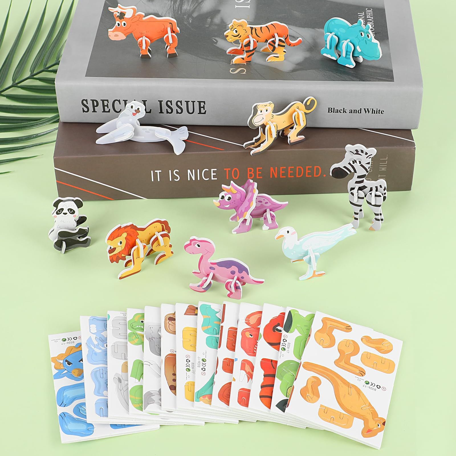 30PCS 3d Mini Cantoon Puzzles For Kids Party Favors