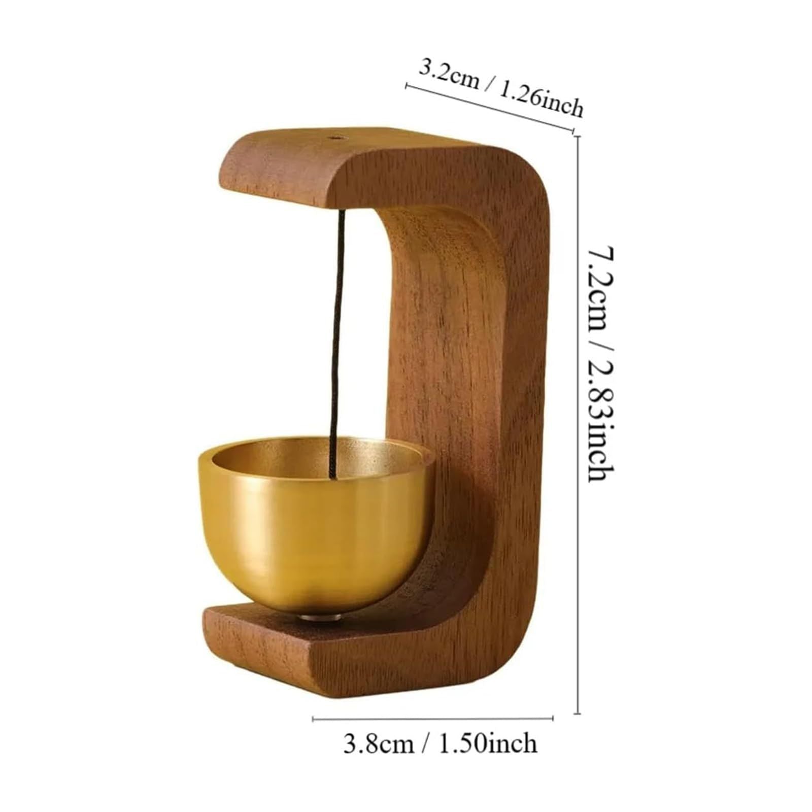 C Shaped Magnetic Solid Wood Wind Chime Door Suction