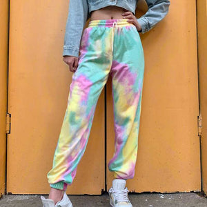 Neon Bleach Tie Dyed Sweatpants Tye Dye Joggers sunifty