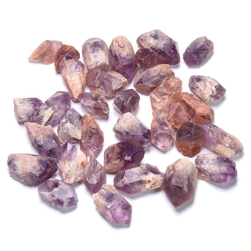 Clear Smoky Quartz Amethyst Crystals Aqua Aura Points Spiritual Stones