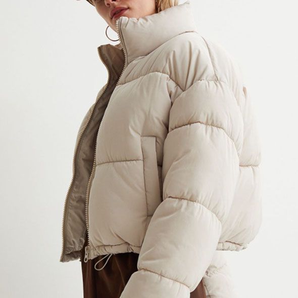 High Collar Oversized Puffy Puffer Bomber Jacket Padded – sunifty