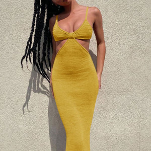 Women's Rib-knit Maxi Bodycon Dress - Universal Thread™ Yellow 2x : Target