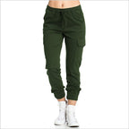 Sporty Slim Fit Trousers Womens Jogger Cargo Pants