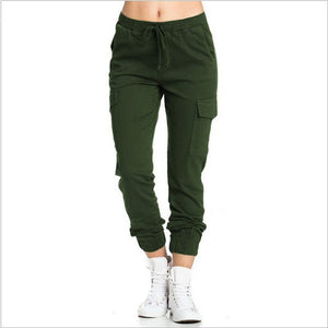 Sporty Slim Fit Trousers Womens Jogger Cargo Pants – sunifty