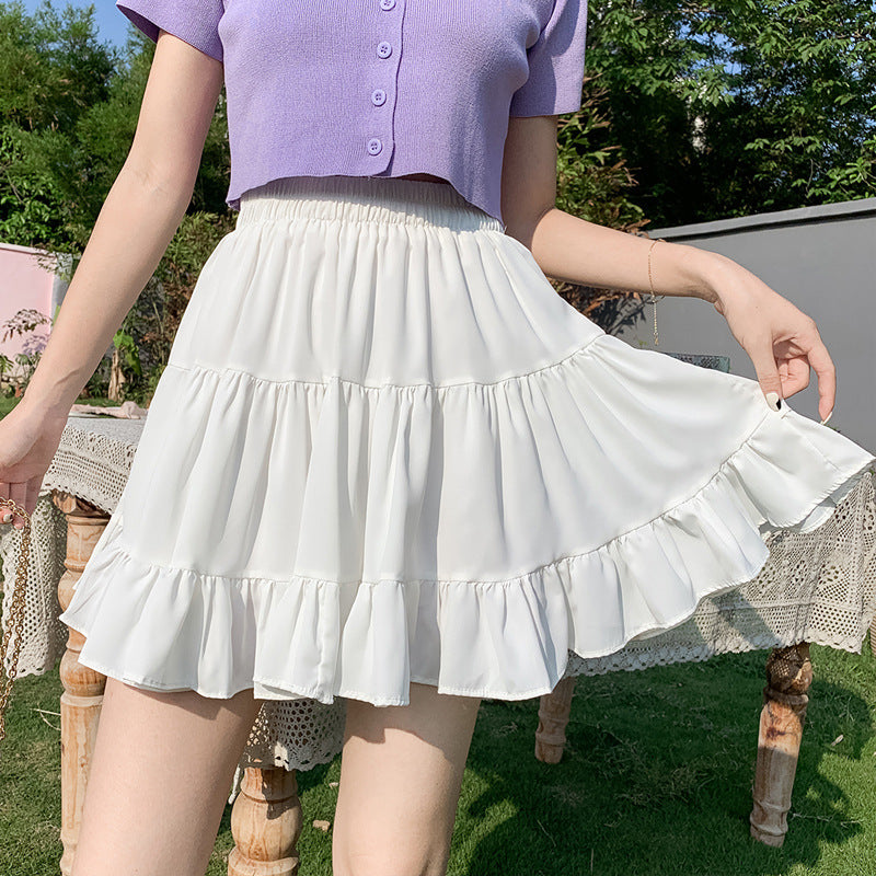 Slimming Ruffled Band Waist Layered Ruffle Mini Skirt – sunifty