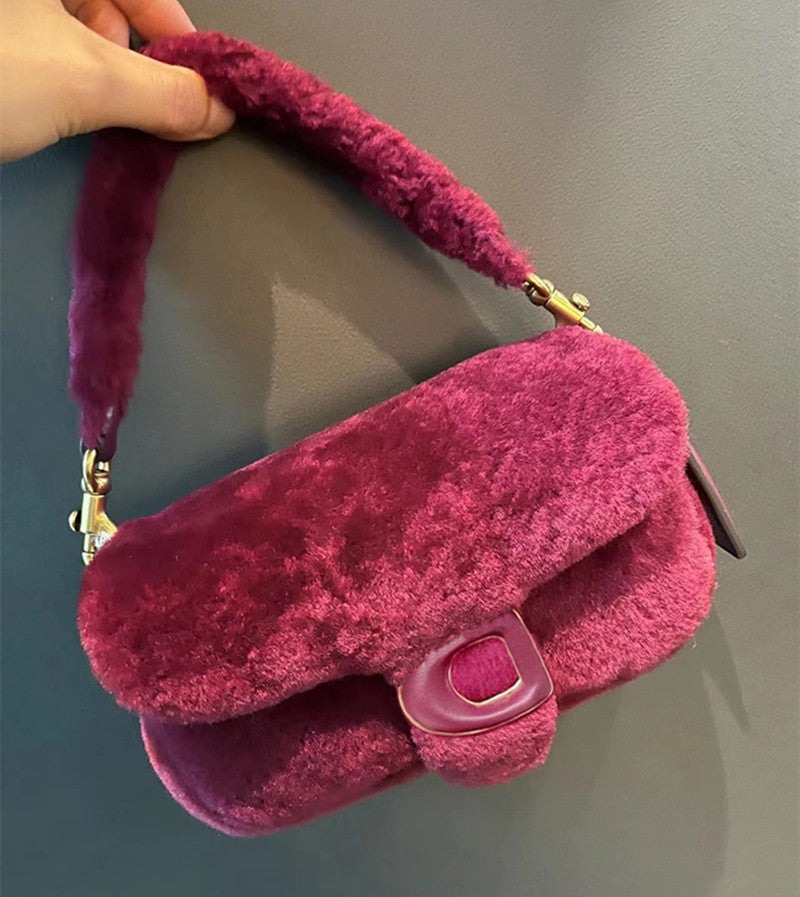 Cute Fuzzy Soft Faux Fur Handbag For Winter – sunifty