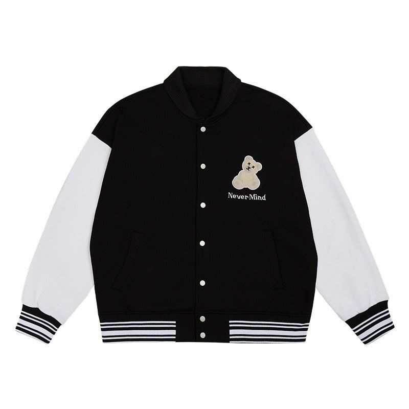 Unisex Embroidered Varsity Bomber Jacket Outerwear Sports Baseball Jacket