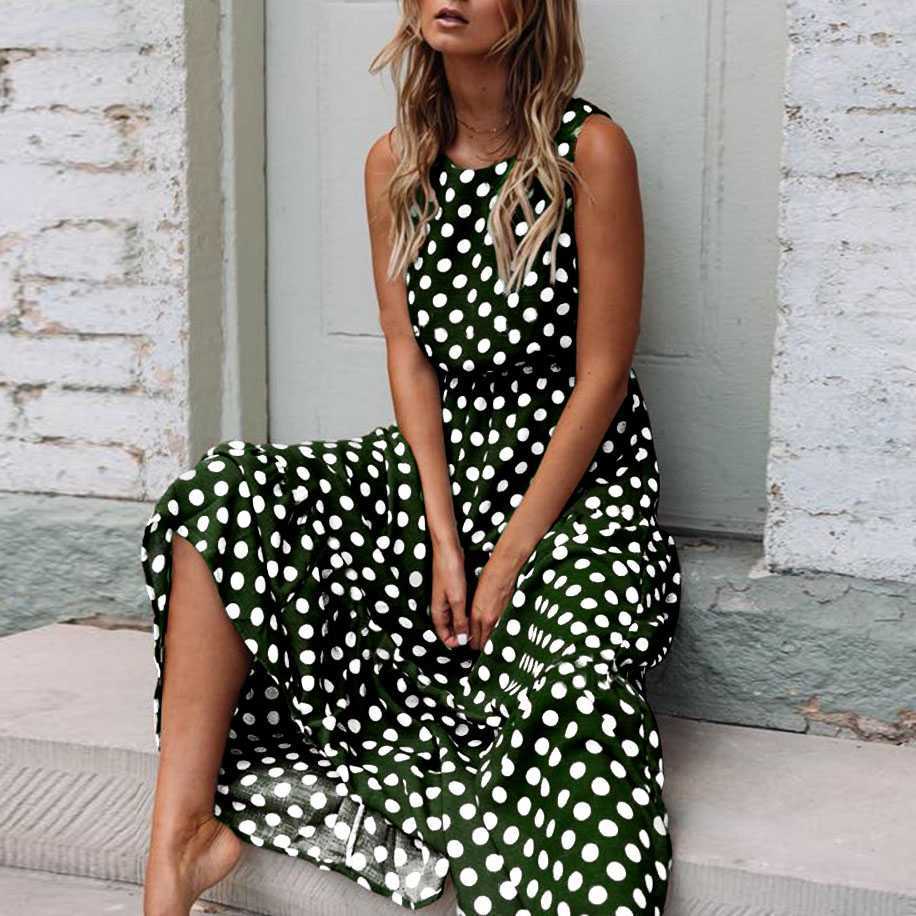 Green Polka Dot Wrap Dress