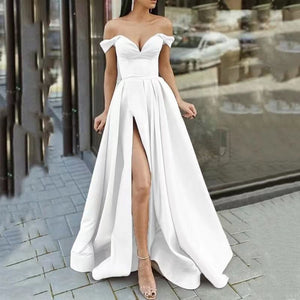 Pleated Bodice Long Chiffon Evening Dress with Ruffle Sleeves - Ever-Pretty  US