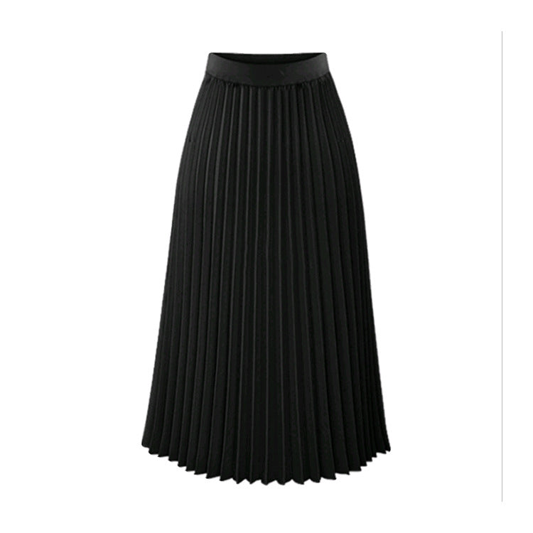 Classic Flowy Chiffon Pleated Midi Skirt Long Length – sunifty