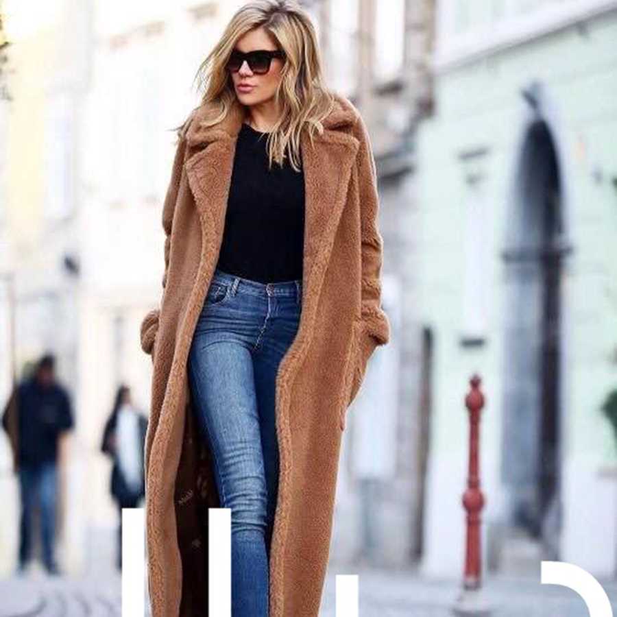 Brand Design Faux Fur Overcoat & Long Maxi Jackets for Women – sunifty