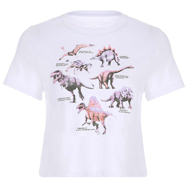 CoCopeaunt Mens Graphic Tees Cartoon Dinosaur Oversized T Shirts