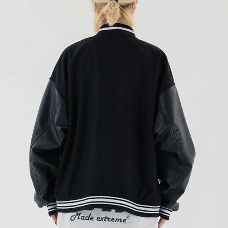 Unisex Embroidered Varsity Bomber Jacket Outerwear Sports Baseball Jacket