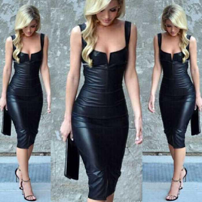 Faux Leather Dresses, Leather Look Dress