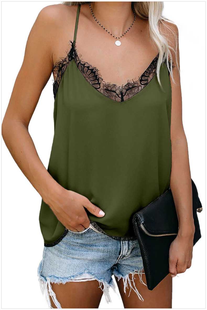 Swing lace trim cami shirts for womens tank top – sunifty