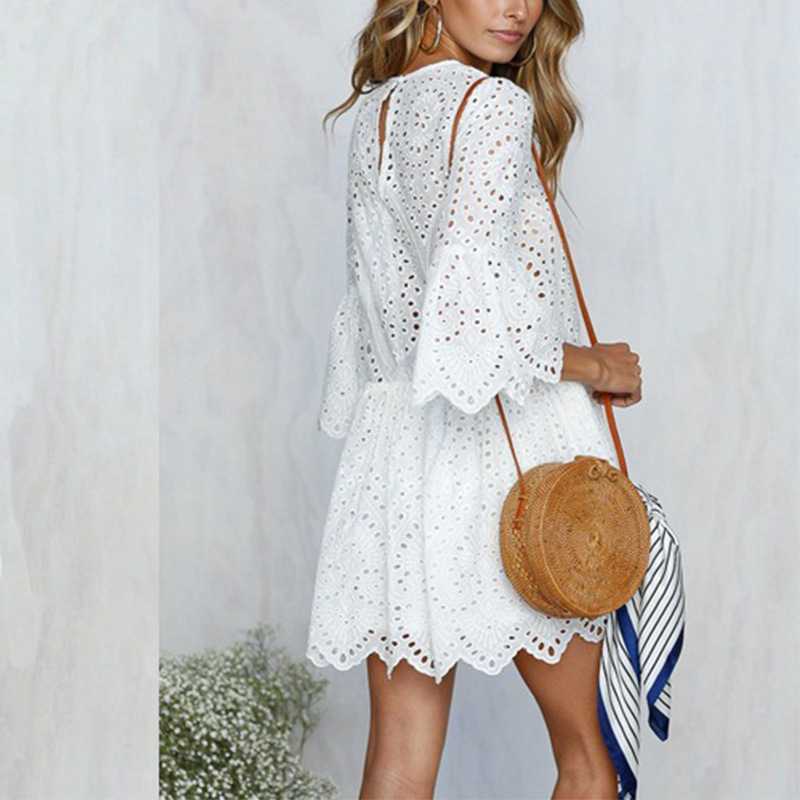 White lace outlet swing dress